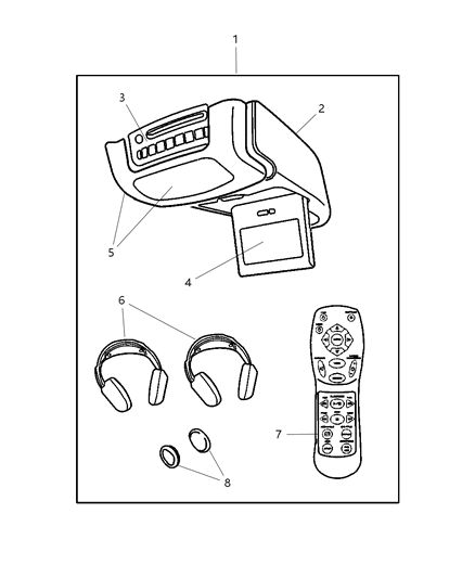 2002 Dodge Durango Player-Dvd - Single Play Diagram for 5080686AA