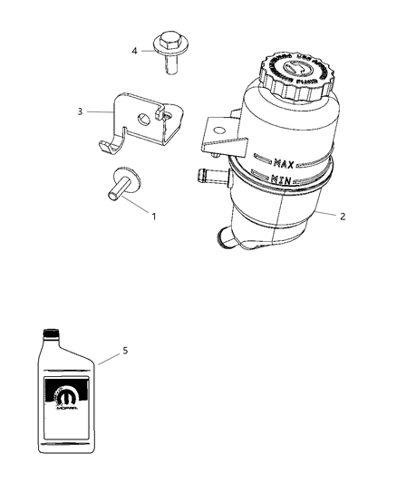 2012 Jeep Wrangler Power Steering Reservoir Diagram