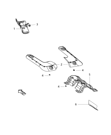 2011 Dodge Challenger Exhaust System Heat Shield Diagram