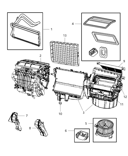2011 Dodge Caliber Heater Unit Diagram