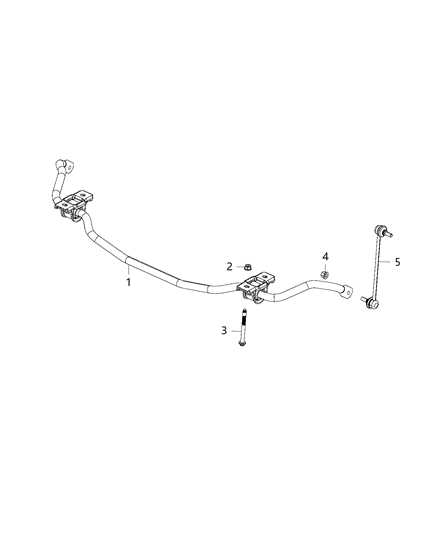 2015 Chrysler 200 Bar-Front Diagram for 4877679AC