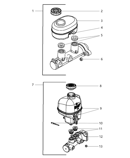 2006 Dodge Ram 2500 Brake Master Cylinder Diagram