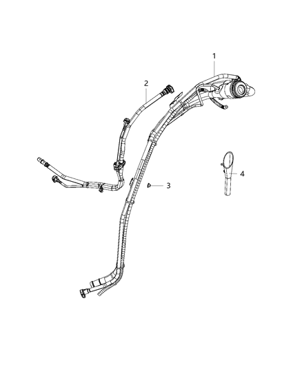 2021 Jeep Grand Cherokee Hose-Fuel Filler Vent Diagram for 68402169AB