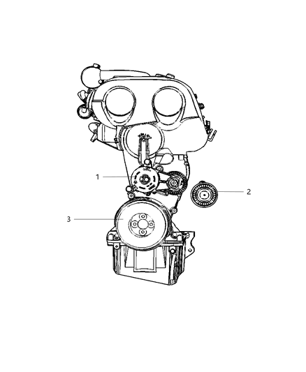 2009 Dodge Caliber Pulley & Related Parts Diagram 1