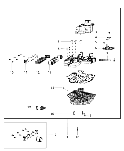 2019 Ram 2500 Valve Body & Related Parts Diagram 2