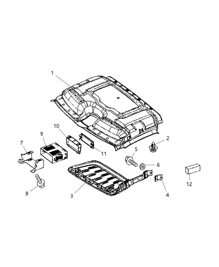 2008 Dodge Sprinter 3500 Headliner Diagram