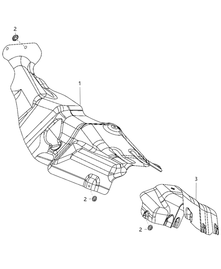 2009 Dodge Avenger Exhaust System Heat Shield Diagram