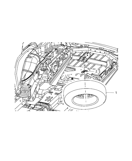 2009 Jeep Commander WINCH-Spare Tire Carrier Diagram for 55396941AE