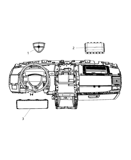 2016 Chrysler Town & Country Air Bags Front Diagram