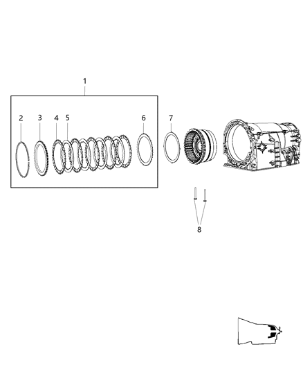 2009 Chrysler 300 B2 Clutch Assembly Diagram 1