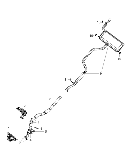 2009 Chrysler Sebring Exhaust System Diagram 3