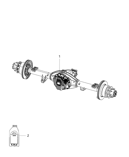 2014 Ram 3500 Axle-Service Rear Diagram for 68235445AA