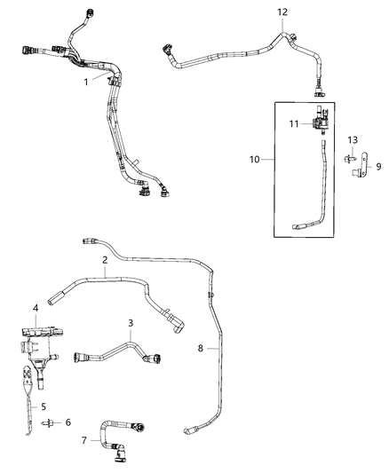 2017 Chrysler 300 Emission Control Vacuum Harness Diagram