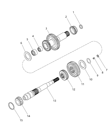 2015 Jeep Renegade Primary Shaft Assembly Diagram