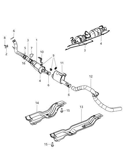 2009 Dodge Ram 3500 Cab Chassis Exhaust System Diagram 2