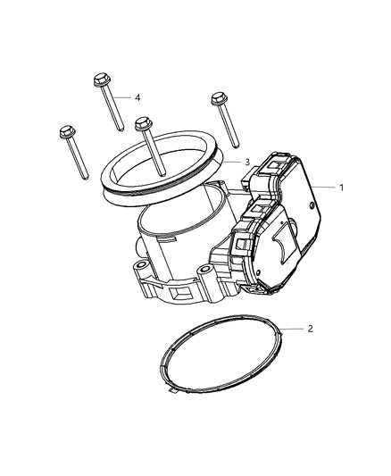 2008 Dodge Ram 4500 Throttle Body & Related Diagram