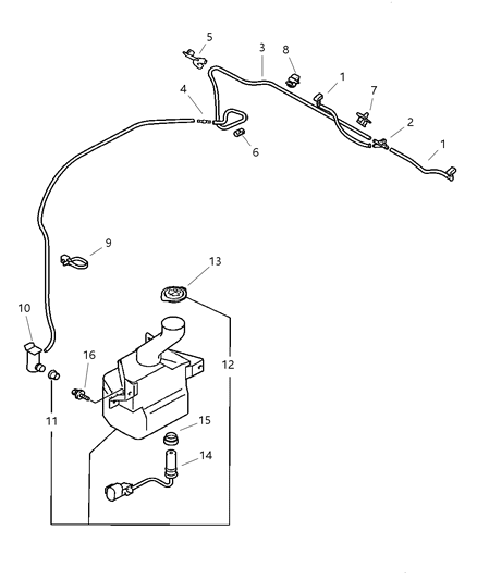 2004 Dodge Stratus Windshield Washer System Diagram