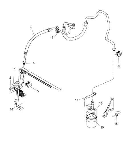 2002 Jeep Wrangler Plumbing - HEVAC Diagram 4