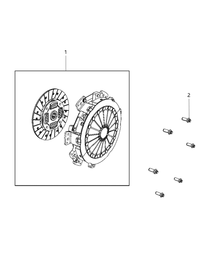 2013 Dodge Viper Clutch-Pressure Plate And Disc Diagram for 5038706AB