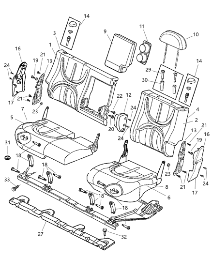 2002 Dodge Durango Screw-HEXAGON Head Diagram for 6505544AA