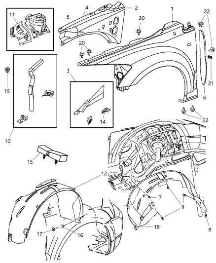 2009 Dodge Caliber Beam-Inner Load Path Diagram for 68002033AA