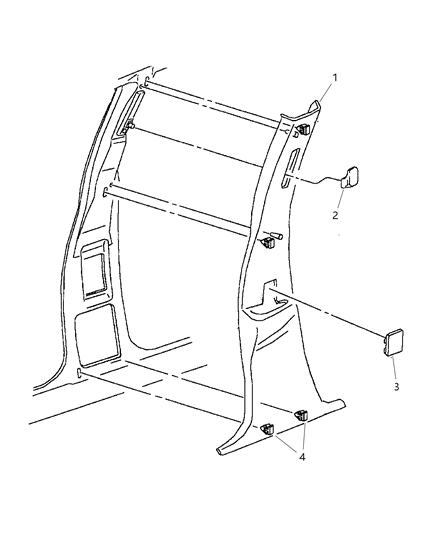 1997 Dodge Neon B-Pillar Diagram