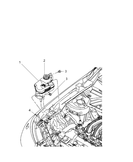 2014 Dodge Avenger Coolant Recovery Bottle Diagram 2