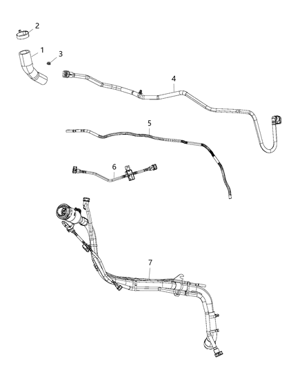 2020 Chrysler Voyager Fuel Tank Filler Tube Diagram 1