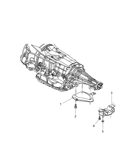 2004 Dodge Durango Engine Mounting Rear Diagram 1