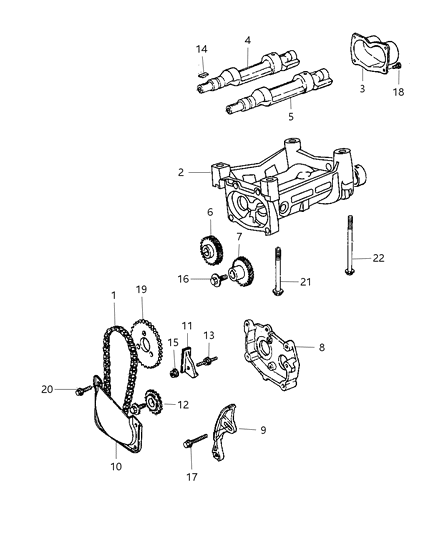 2005 Chrysler Town & Country Balance Shafts Diagram