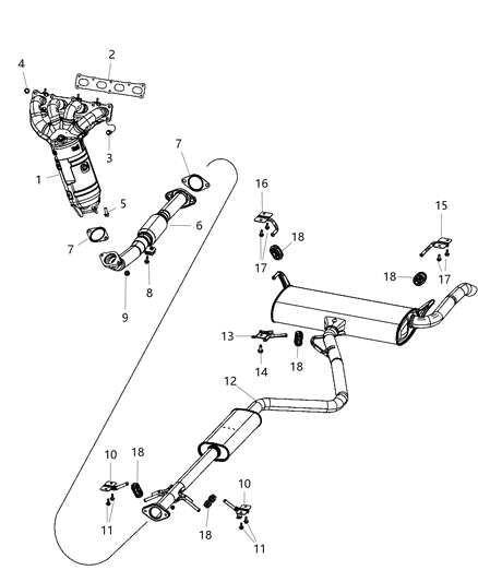 2015 Dodge Dart Exhaust System Diagram 2