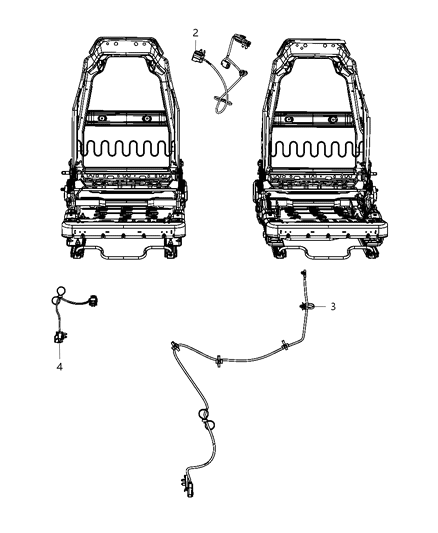 2011 Jeep Wrangler Wiring-Seat Belt Jumper Diagram for 68079644AA