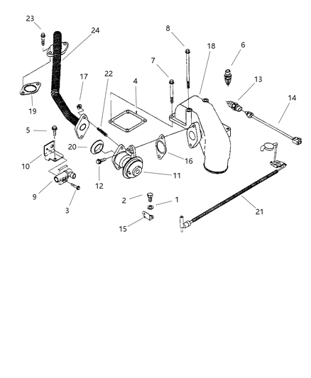 1997 Dodge Ram 1500 Seal-EGR Tube Diagram for 4897172AA