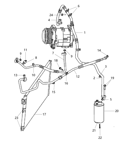 2015 Dodge Viper A/C Plumbing Diagram