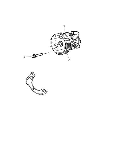 2008 Dodge Viper Power Steering Pump Diagram for 68004111AA