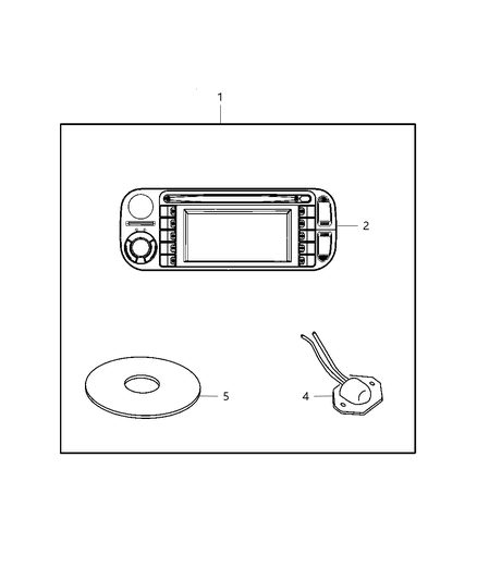 2009 Dodge Ram 5500 Radio-AM/FM Cd W/NAV/DVD & Cd-Ctr Diagram for 82208653AK