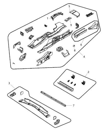 2011 Jeep Patriot Frame, Rear Diagram