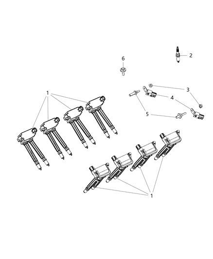 2020 Dodge Durango Spark Plugs, Ignition Wires, Ignition Coil And Capacitors Diagram 2