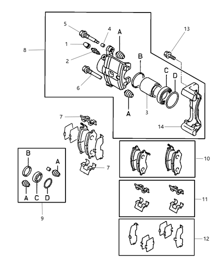 2005 Dodge Stratus Rear Brakes - Disc Diagram