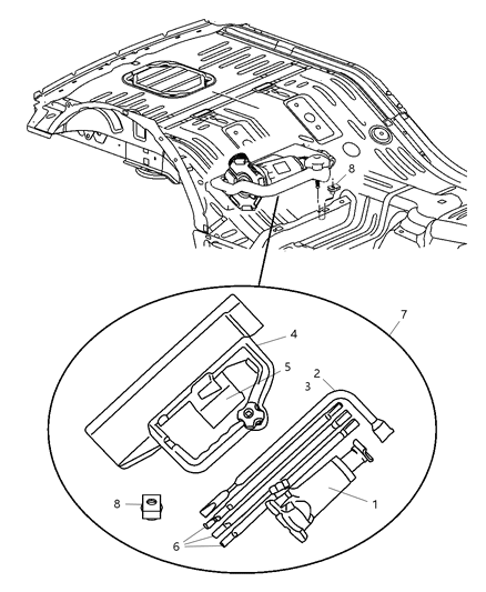 2007 Jeep Liberty Jack-Jack Diagram for 52129395AA