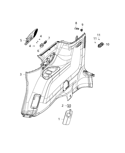 2020 Chrysler Pacifica U Connect Media & Charging Center Diagram 3