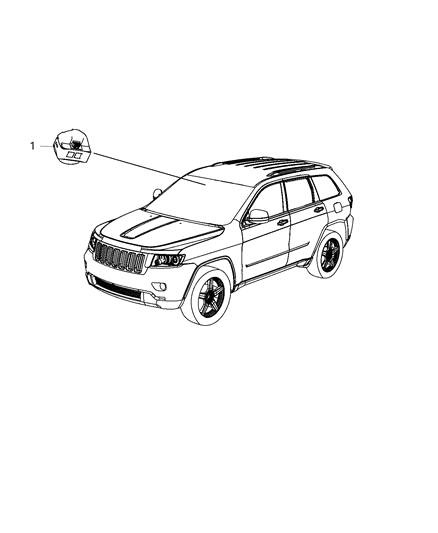 2014 Jeep Grand Cherokee Modules Overhead Diagram