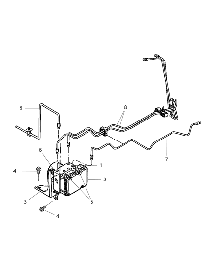 2004 Chrysler Sebring Sedan & Convertible Anti-Lock Brake Control Diagram
