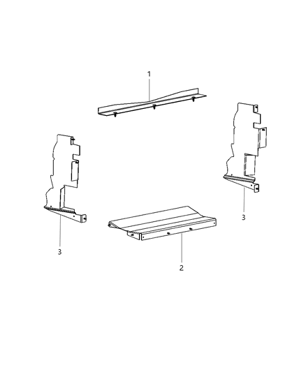 2014 Dodge Dart Seal-Radiator Lower Diagram for 68185521AA