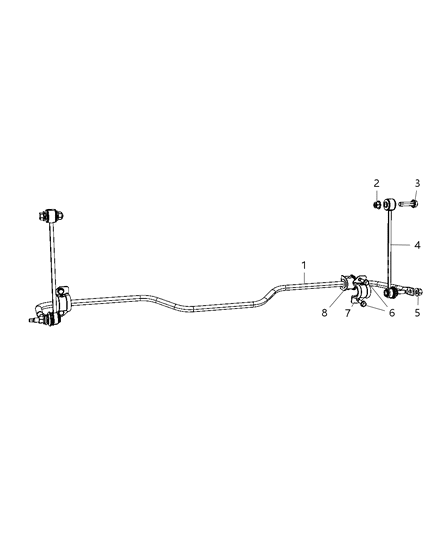 2010 Dodge Ram 1500 BUSHING-STABILIZER Bar Diagram for 68048854AA