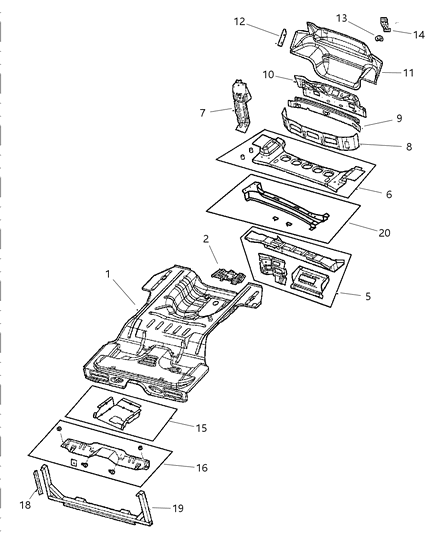 2000 Chrysler Sebring Support-WHEELHOUSE Diagram for 4724437