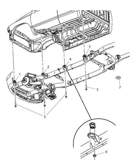 2010 Dodge Ram 3500 Body Hold Down Diagram 1