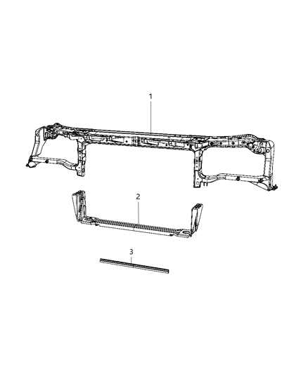 2011 Dodge Challenger Radiator Support Diagram