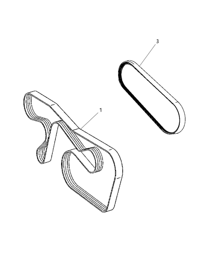 2008 Dodge Sprinter 3500 Belts, Serpentine & V-Belts Diagram