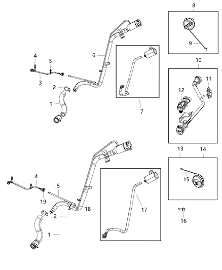 2013 Dodge Journey Hose-Fuel Vapor Diagram for 68163643AA